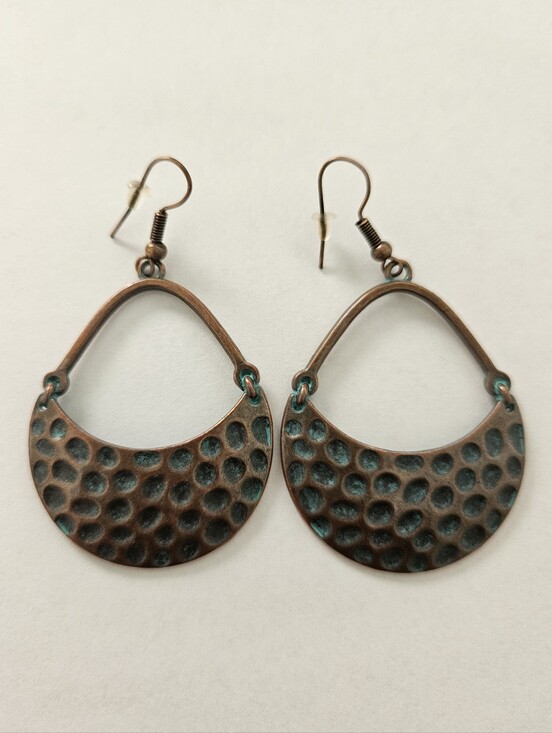 Jewelry - NWT Drop Earrings Green Blue Copper Bronze Brown Lightweight Bohemian Retro